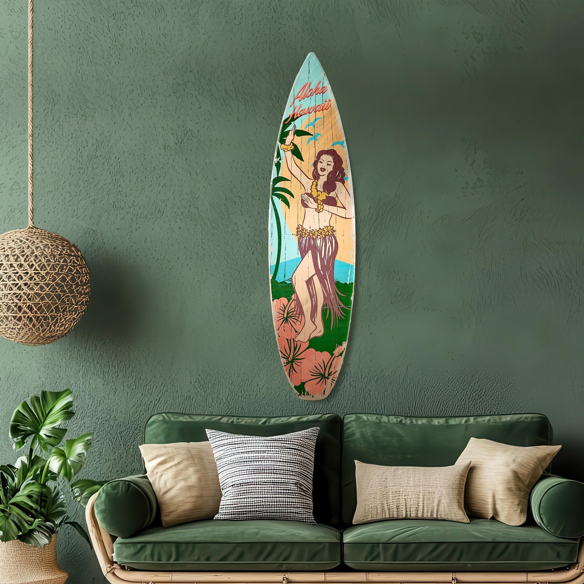 Amazon.com: American Art Decor Aloha Hawaii Surfboard Plaque Wall